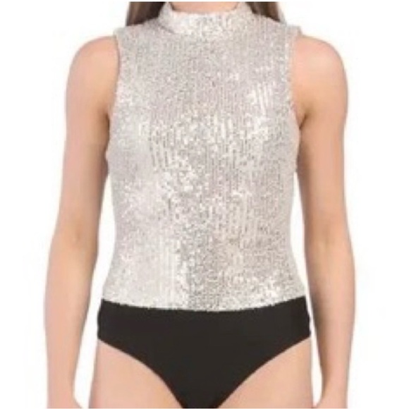 7 For All Mankind Sequin Bodysuit SIZE S Excellent condition - Picture 8 of 9